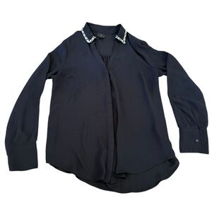 Worthington Black Button Down Blouse